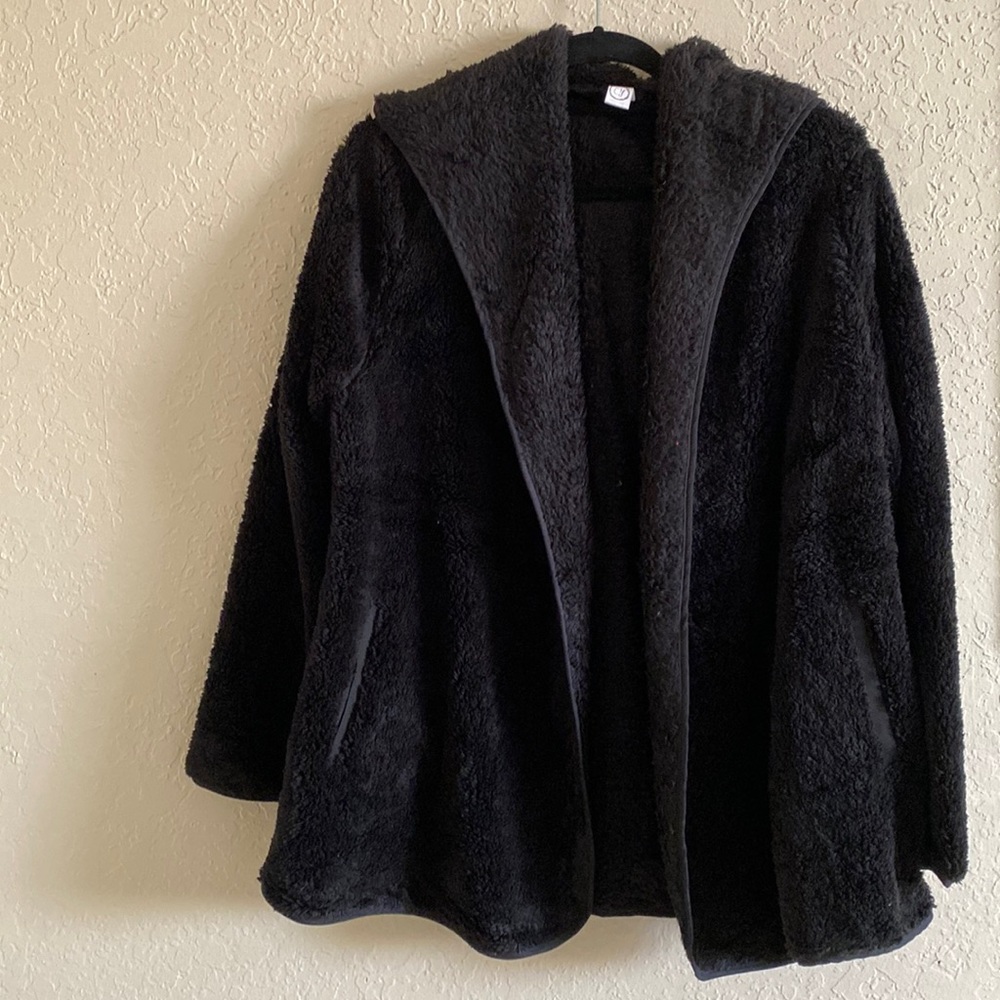 Teddy Plush Black Cardigan